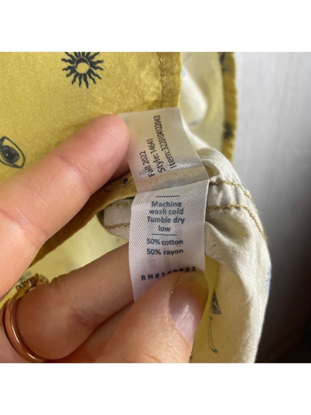 Marine Layer Stretch Selvage Short Sleeve Button Up Casual Shirt Yellow Large - Picture 8 of 12